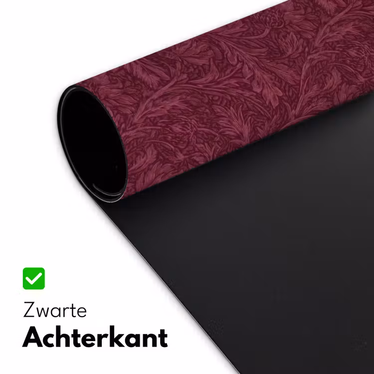 Bladeren - Patroon - Paars Muismat XXL klein 681 -sfeer2