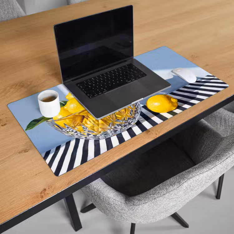 Desk Mat - Lemons - Fruit - Yellow - Citroenen - Fruit - Geel Muismat XXL klein