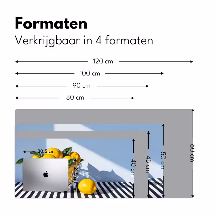Desk Mat - Lemons - Fruit - Yellow - Citroenen - Fruit - Geel Muismat XXL klein