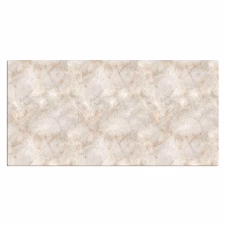 Lichtbeige - Goudbruine Nerven - Marmer Muismat XXL klein 681 -3d_leeg