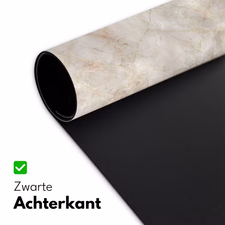 Lichtbeige - Goudbruine Nerven - Marmer Muismat XXL klein 681 -sfeer2