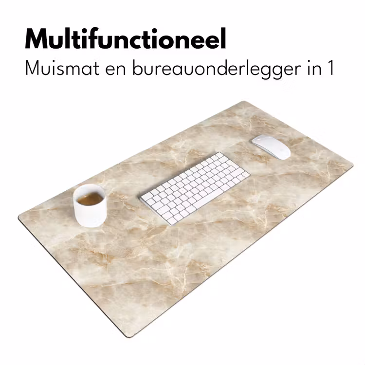 Lichtbeige - Onyx - Subtiel Muismat XXL klein 681 -sfeer4