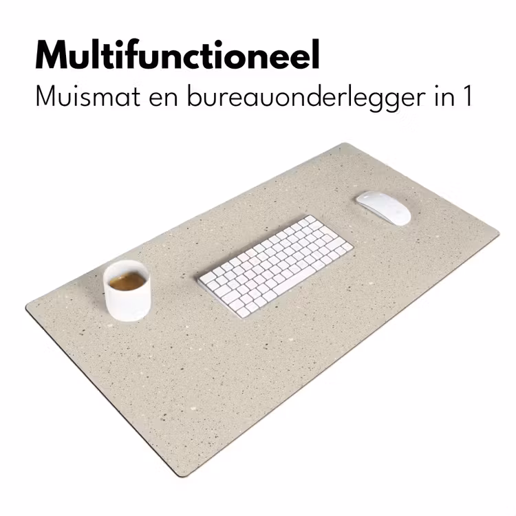 Lichtbeige - Terrazzo - Grijs Muismat XXL klein 681 -sfeer4
