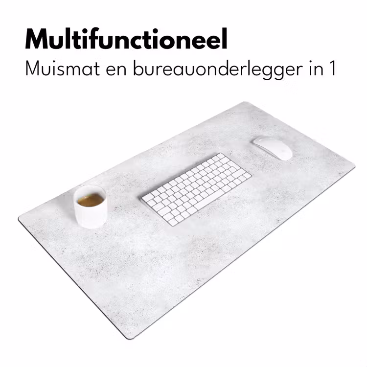 Lichtgrijs - Betonstructuur - Subtiel Muismat XXL klein 681 -sfeer4