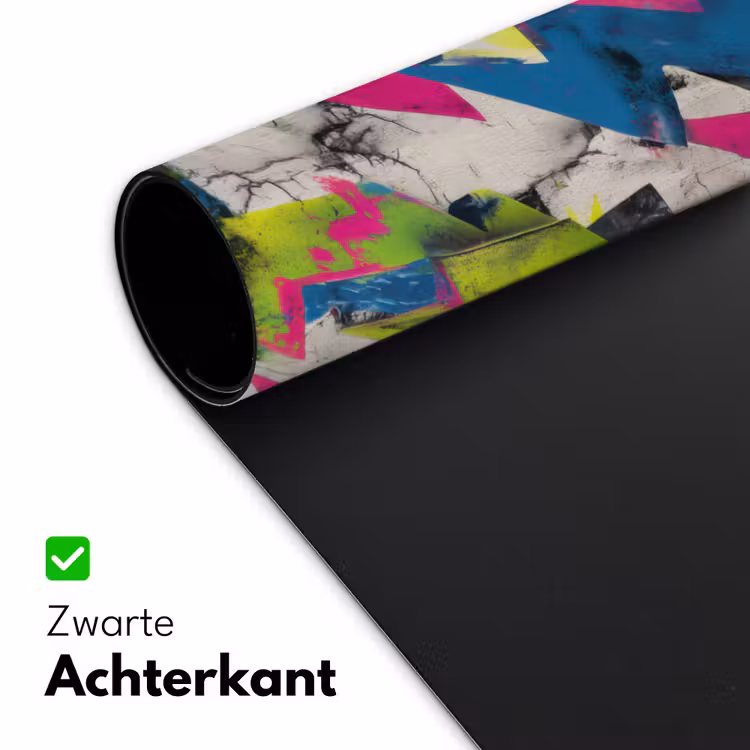 Bliksemschichten - Patroon - Marmer - Kleuren Muismat XXL klein -sfeer2