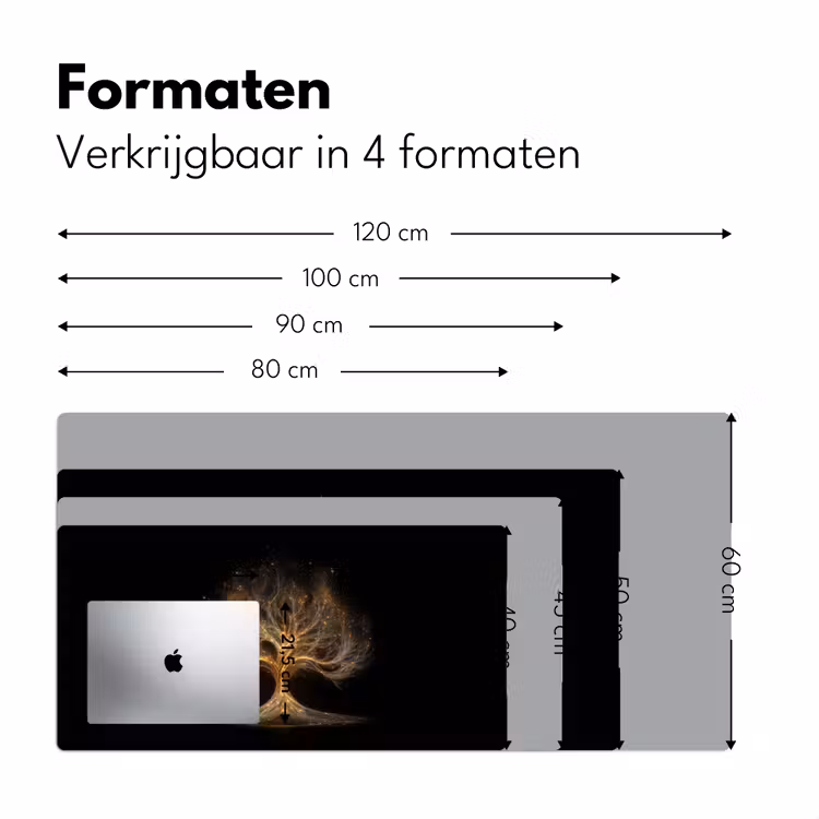 Lichtjes - Boom - Abstract - Zwart Muismat XXL klein -sfeer5