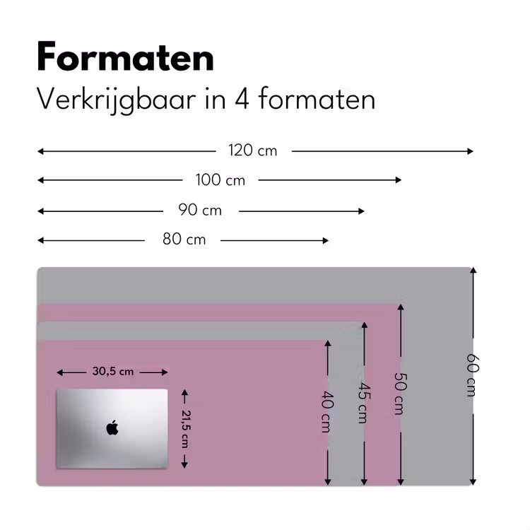 Lilac - Paars - Mauve Muismat XXL klein 681 -sfeer5