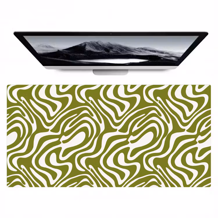 Lijnpatroon - Groen - Organisch Muismat XXL klein 681 -zzz3d