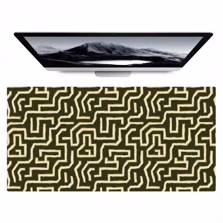 Lijnen - Abstract - Groen Muismat XXL klein 681 -zzz3d
