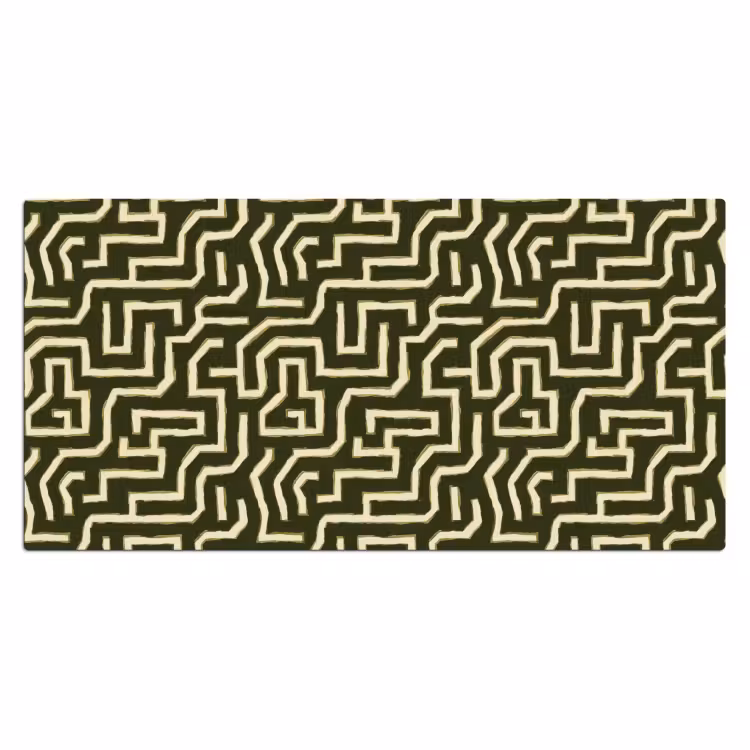 Lijnen - Abstract - Groen Muismat XXL klein 681 -3d_leeg