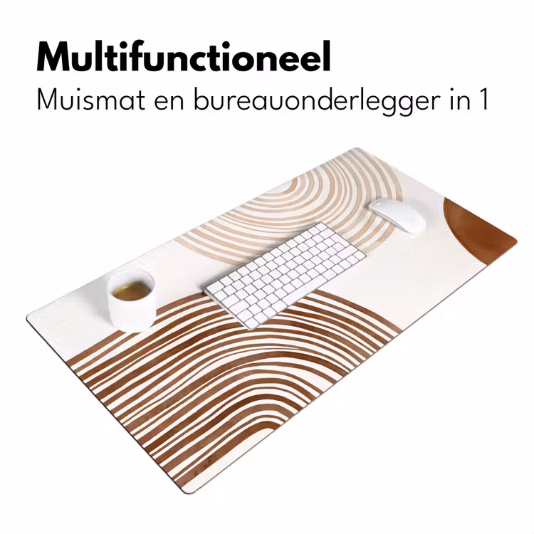 Desk Mat - Lines - Minimalist - Art - Lijnen - Minimalistisch - Kunst Muismat XXL klein