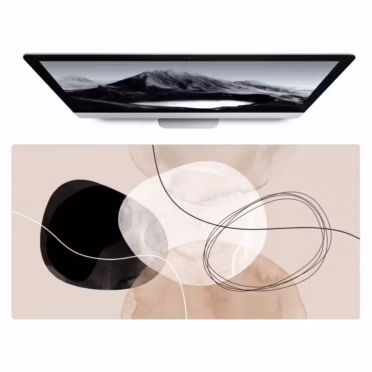 Desk Mat - Lines - Wavy - Art - Lijnen - Golvend - Kunst Muismat XXL klein