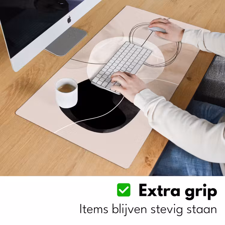 Desk Mat - Lines - Wavy - Art - Lijnen - Golvend - Kunst Muismat XXL klein