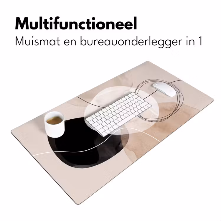 Desk Mat - Lines - Wavy - Art - Lijnen - Golvend - Kunst Muismat XXL klein