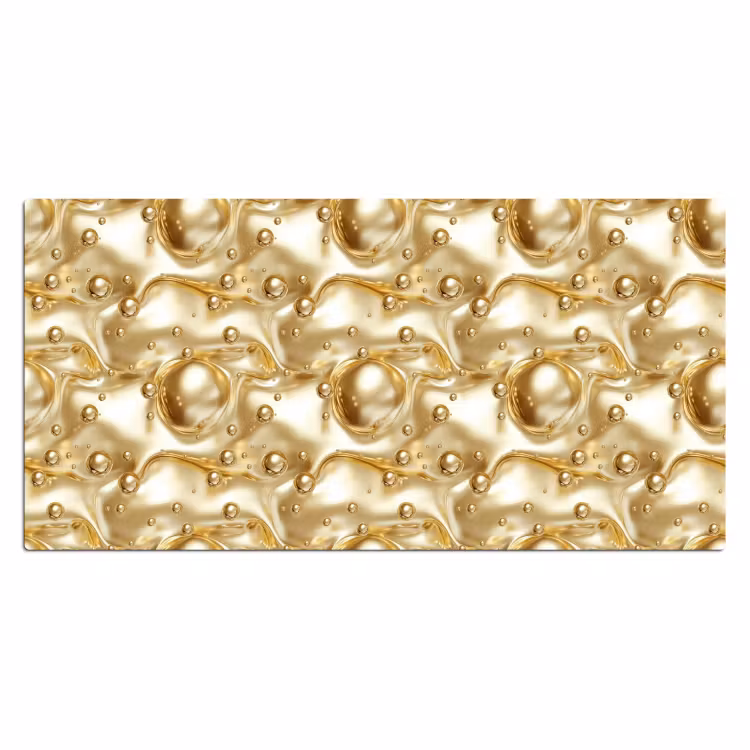 Vloeibaar - Druppels - Goud Muismat XXL klein 681 -3d_leeg