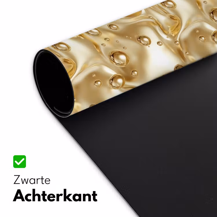 Vloeibaar - Druppels - Goud Muismat XXL klein 681 -sfeer2