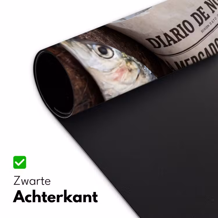Desk Mat - Little Sardine - newspaper - cutting board - Sardientje - krant - snijplank Muismat XXL klein