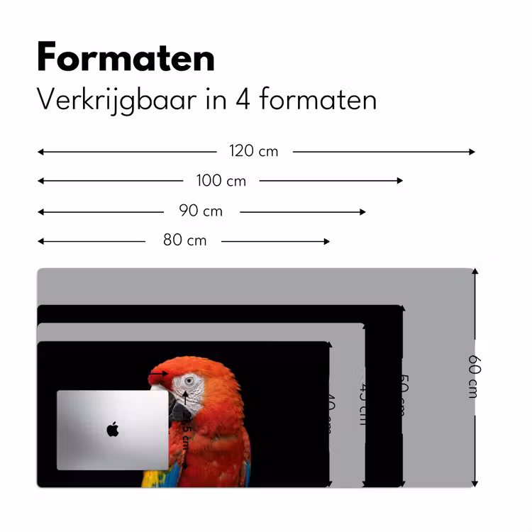 Ara - Portret - Rood Muismat XXL klein -sfeer5