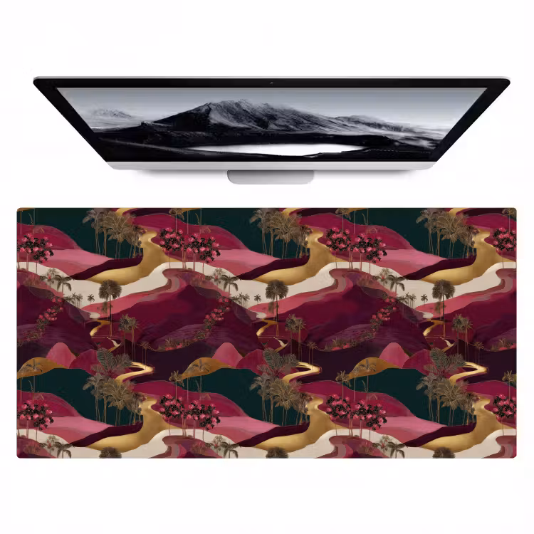 Magisch - Palmbomen - Goud Muismat XXL klein 681 -zzz3d