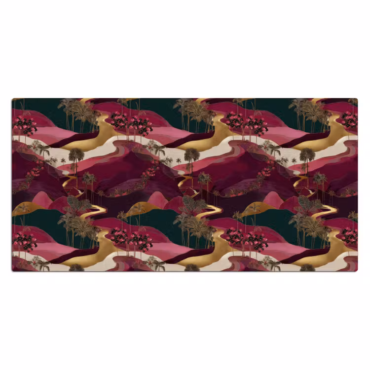 Magisch - Palmbomen - Goud Muismat XXL klein 681 -3d_leeg