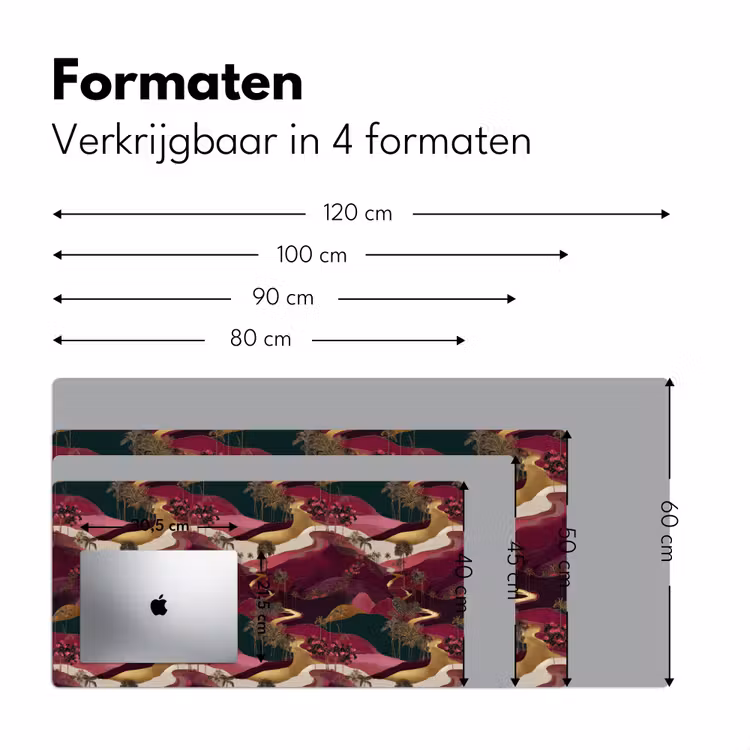 Magisch - Palmbomen - Goud Muismat XXL klein 681 -sfeer5