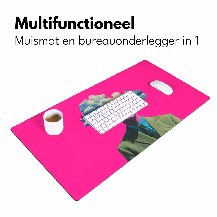 Man - Pak - Wolk - Roze Muismat XXL klein -sfeer4
