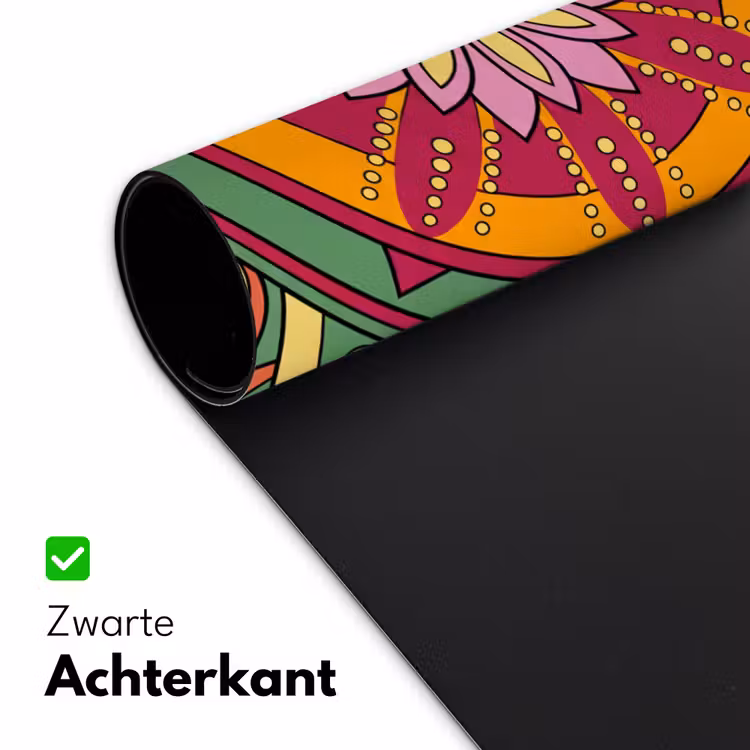 Mandala - Bloemen - Abstract - Kleurrijk Muismat XXL klein -sfeer2