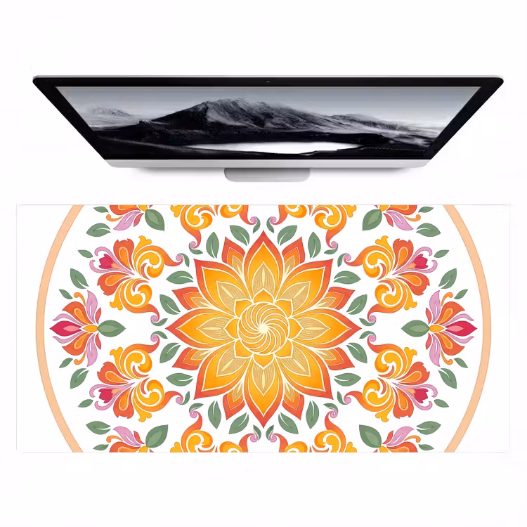 Mandala - Bloemen - Decoratie - Kleurrijk - Abstract Muismat XXL klein -zzz3d