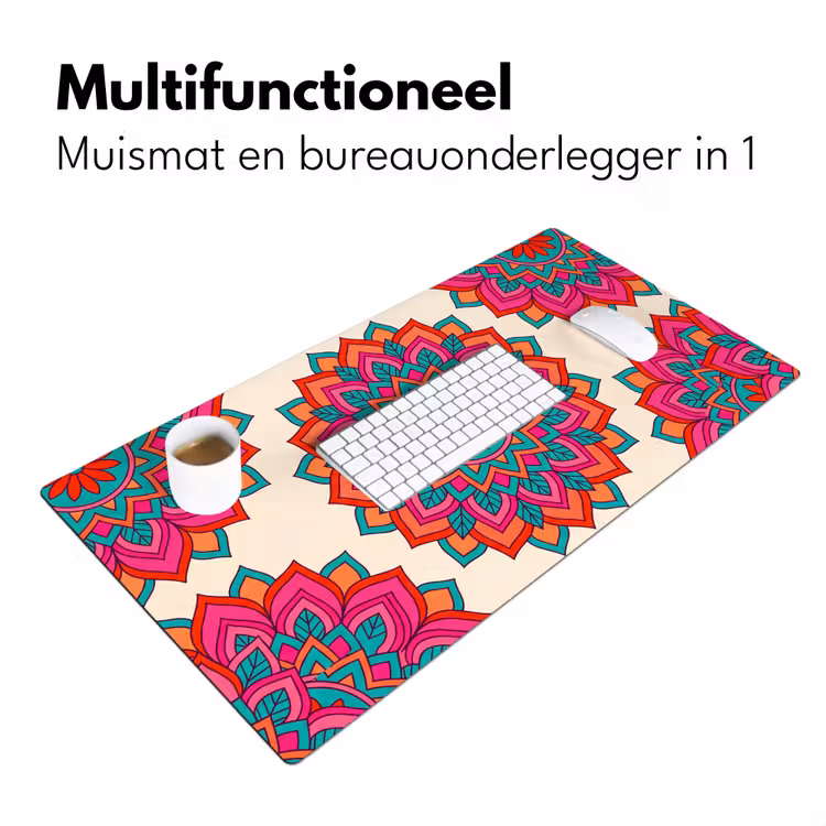 Mandala - Patroon - Abstract - Kleurrijk - Modern Muismat XXL klein -sfeer4