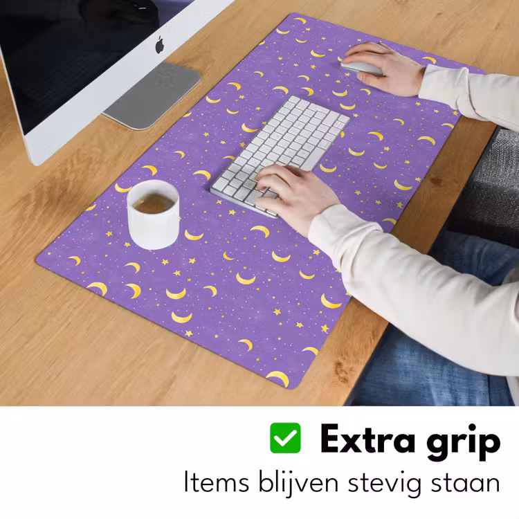 Manen - Sterren - Paars Muismat XXL klein 681 -sfeer3