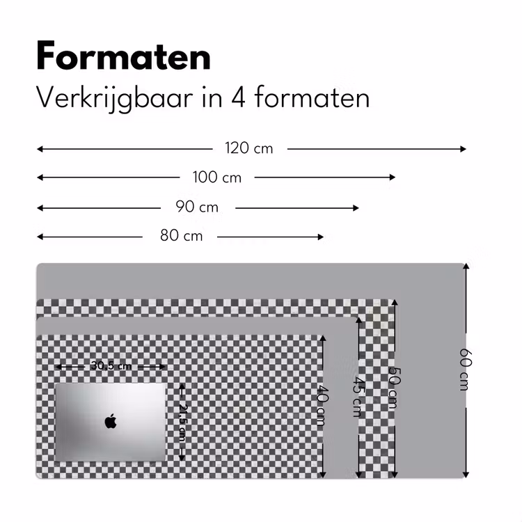 Marmer - Patroon - Grijs Muismat XXL klein 681 -sfeer5