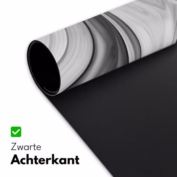Marmer - Patronen - Grijs - Marmerlook - Zwart Muismat XXL klein -sfeer2