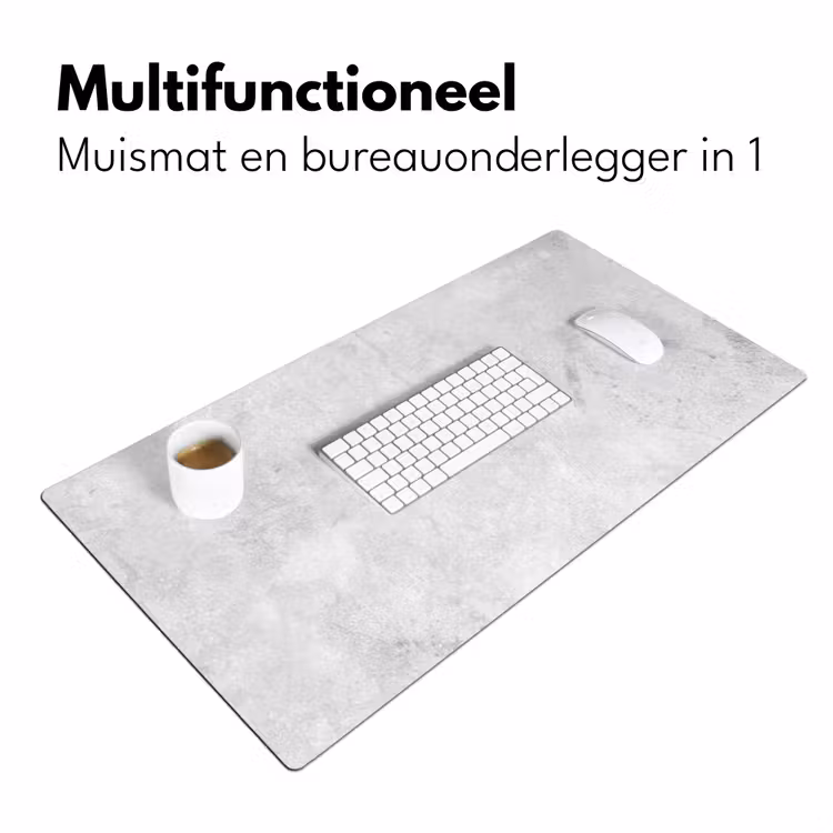 Marmer - Textuur - Grijs - Marmerlook Muismat XXL klein -sfeer4