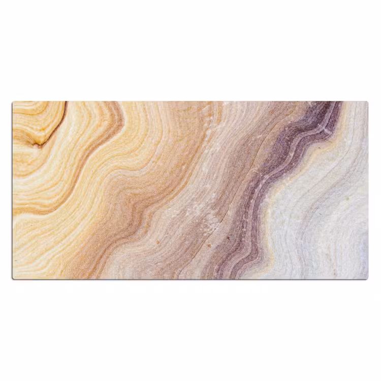 Marmer - Textuur - Zandsteen - Goud - Marmerlook Muismat XXL klein -3d_leeg