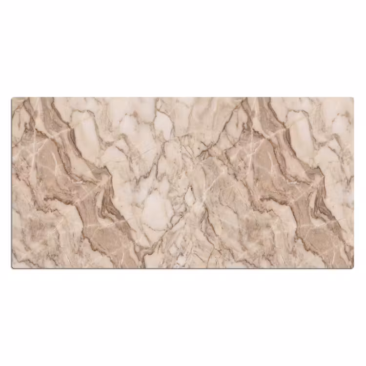 Marmer - Aderen - Textuur - Beige - Modern Muismat XXL klein -3d_leeg