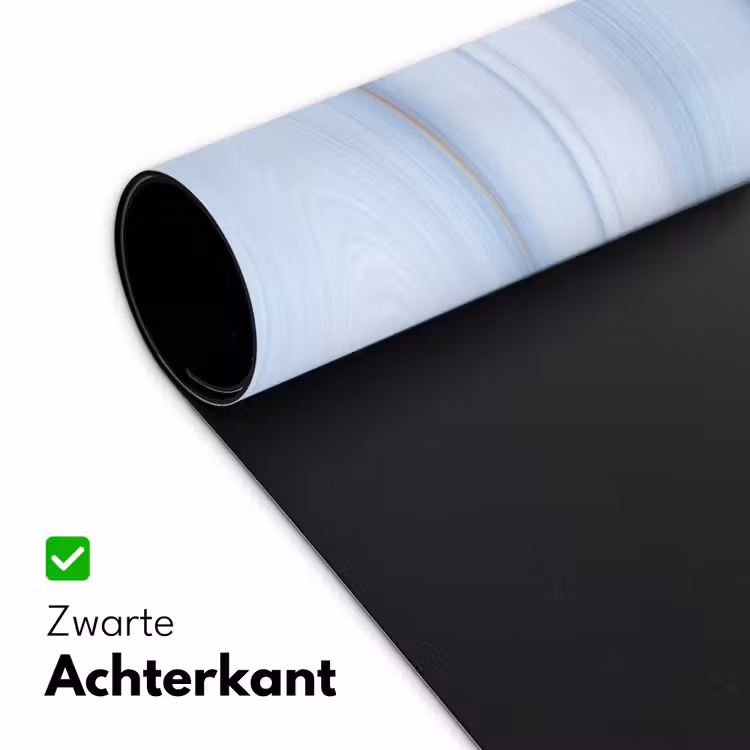 Marmer - Golf - Blauw - Patronen - Marmerlook - Pastel Muismat XXL klein -sfeer2