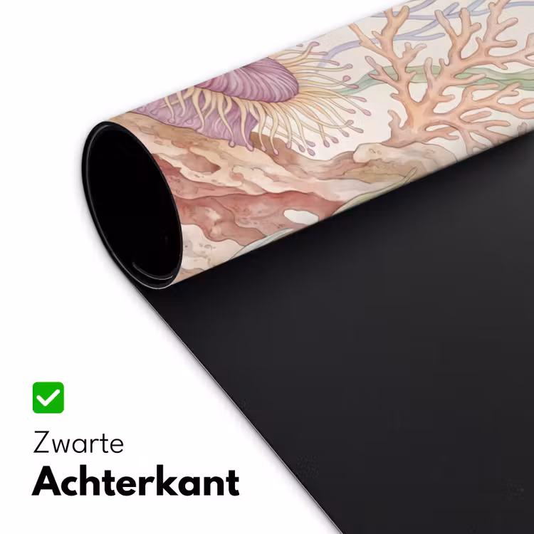 Zeeleven - Koraal - Onderwater - Illustratie - Kleurrijk Muismat XXL klein -sfeer2