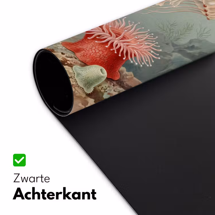 Zeeleven - Kwal - Onderwater - Illustratie - Beige Muismat XXL klein -sfeer2