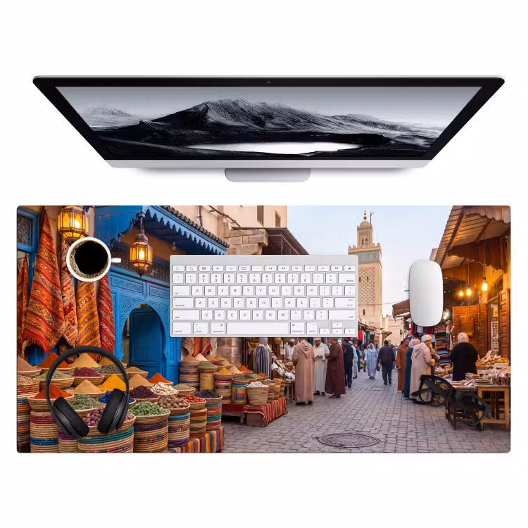 Desk Mat - Market - Oriental - Colorful - Markt - Oosters - Kleurrijk Muismat XXL klein