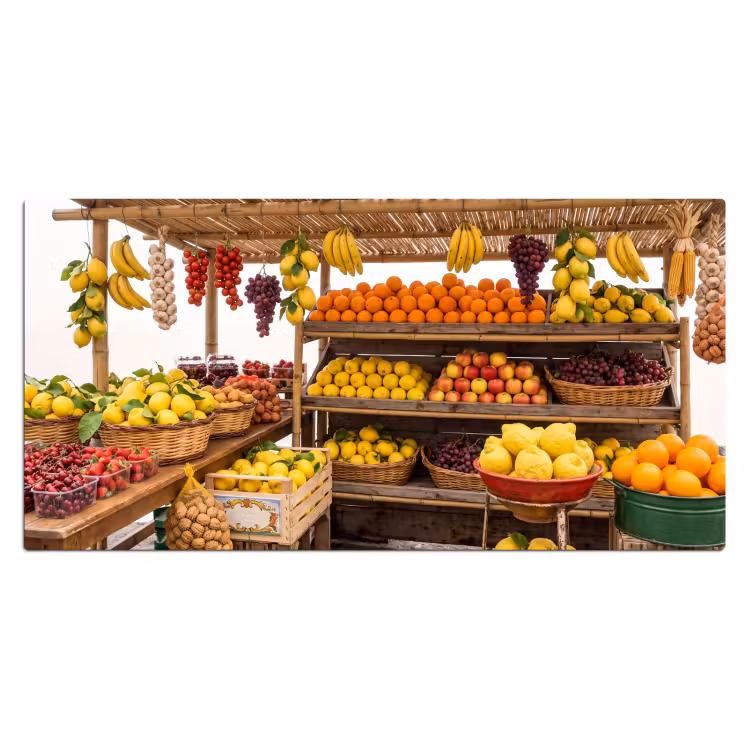 Desk Mat - Market Stall - Fruit - Fresh - Marktkraam - Fruit - Vers Muismat XXL klein
