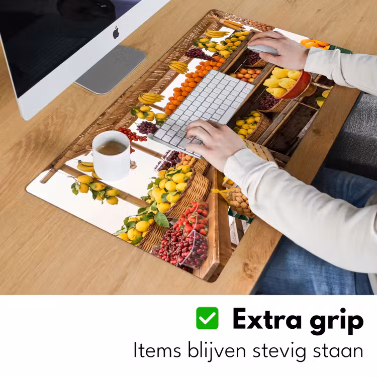 Desk Mat - Market Stall - Fruit - Fresh - Marktkraam - Fruit - Vers Muismat XXL klein