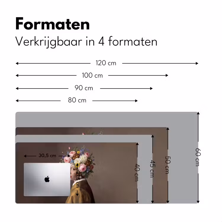 Meesterwerk - Modern - Kleurrijk Muismat XXL klein -sfeer5