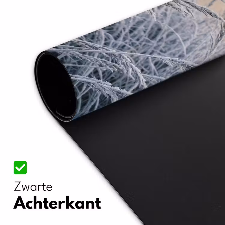 Rijp - Gras - Kristallen - Winter - Minimalistisch Muismat XXL klein -sfeer2