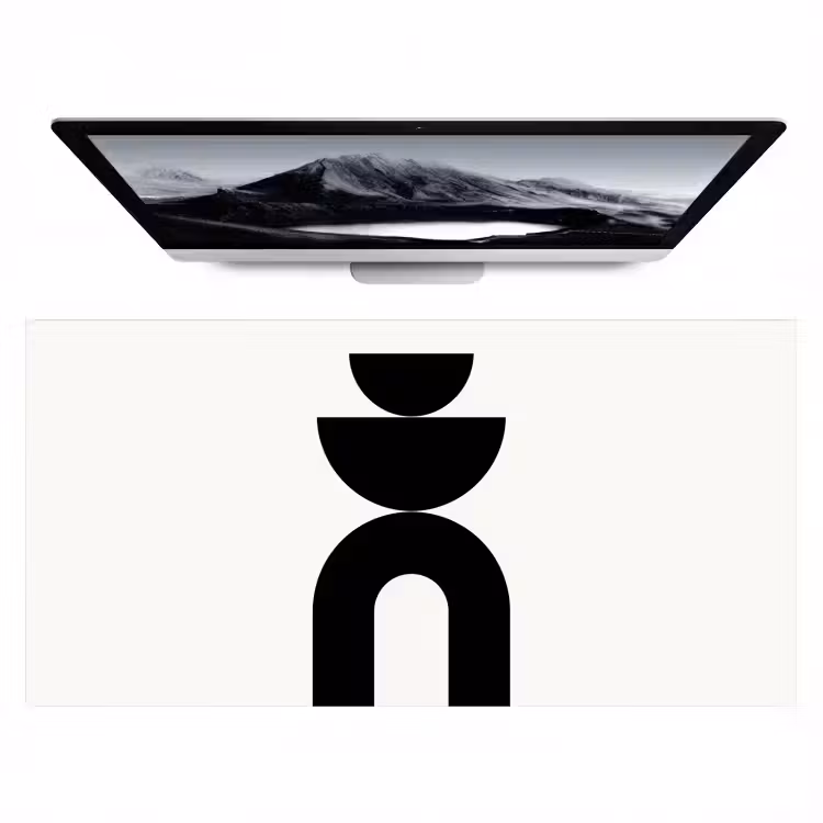 Desk Mat - Minimalist - Art - White - Minimalistisch - Kunst - Wit Muismat XXL klein