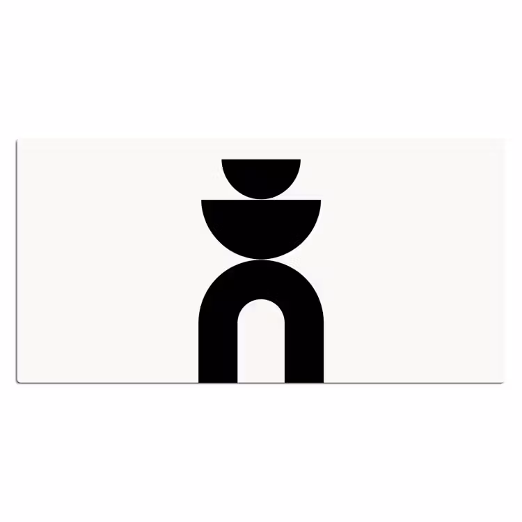 Desk Mat - Minimalist - Art - White - Minimalistisch - Kunst - Wit Muismat XXL klein