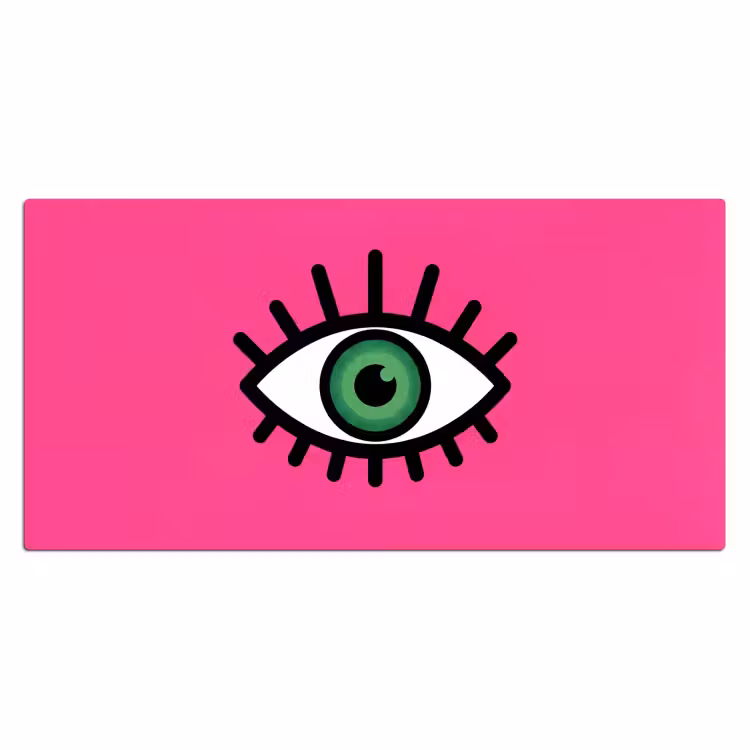 Minimalistisch - Oog - Roze Muismat XXL klein -3d_leeg