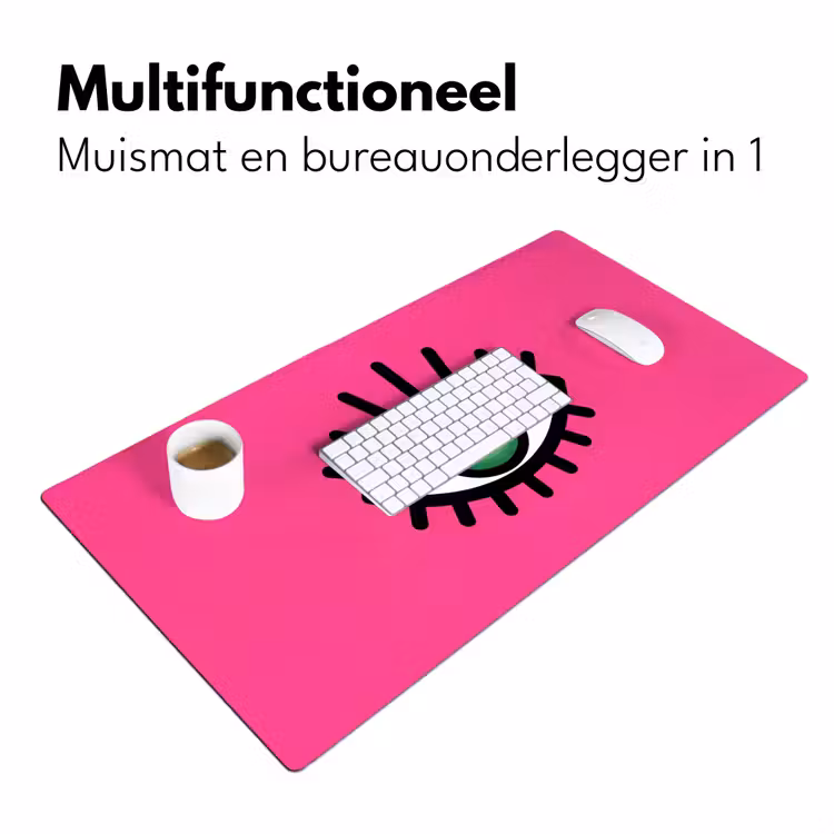 Minimalistisch - Oog - Roze Muismat XXL klein -sfeer4