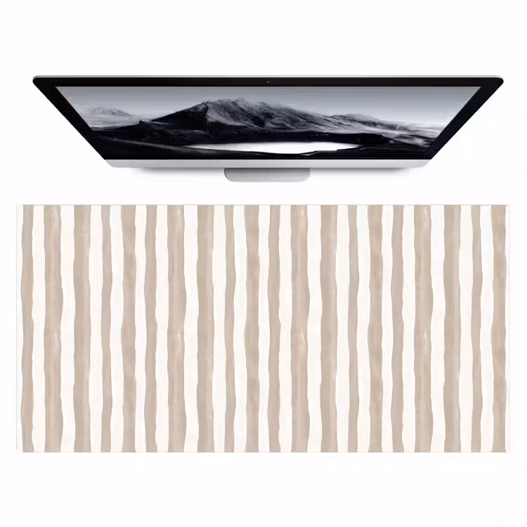 Minimalistisch - Strepen - Beige Muismat XXL klein 681 -zzz3d