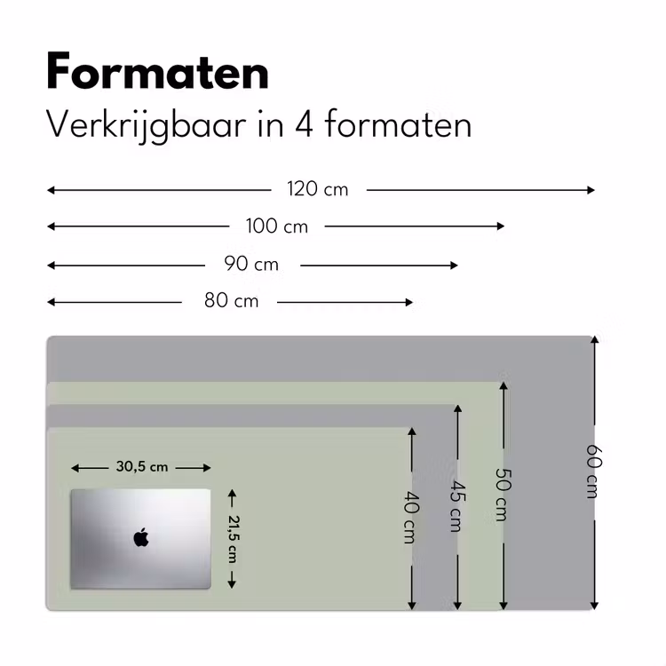 Mintgroen - Effen kleur Muismat XXL klein -sfeer5