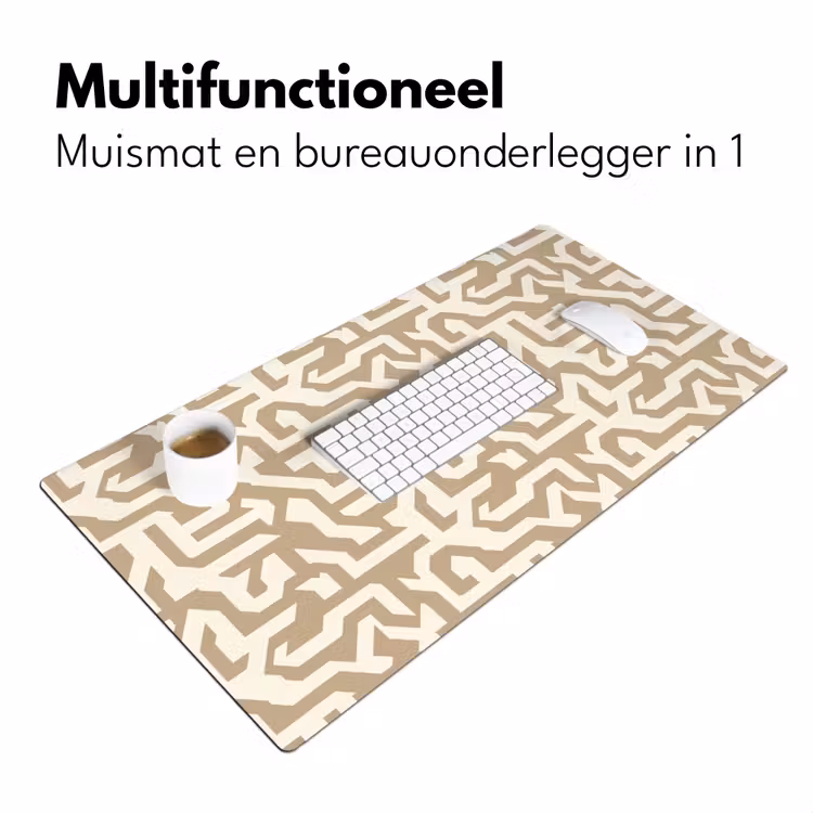 Modern - Abstract - Beige Muismat XXL klein 681 -sfeer4